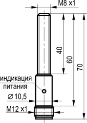 Габариты OY AC12B-2-2,5-PS4